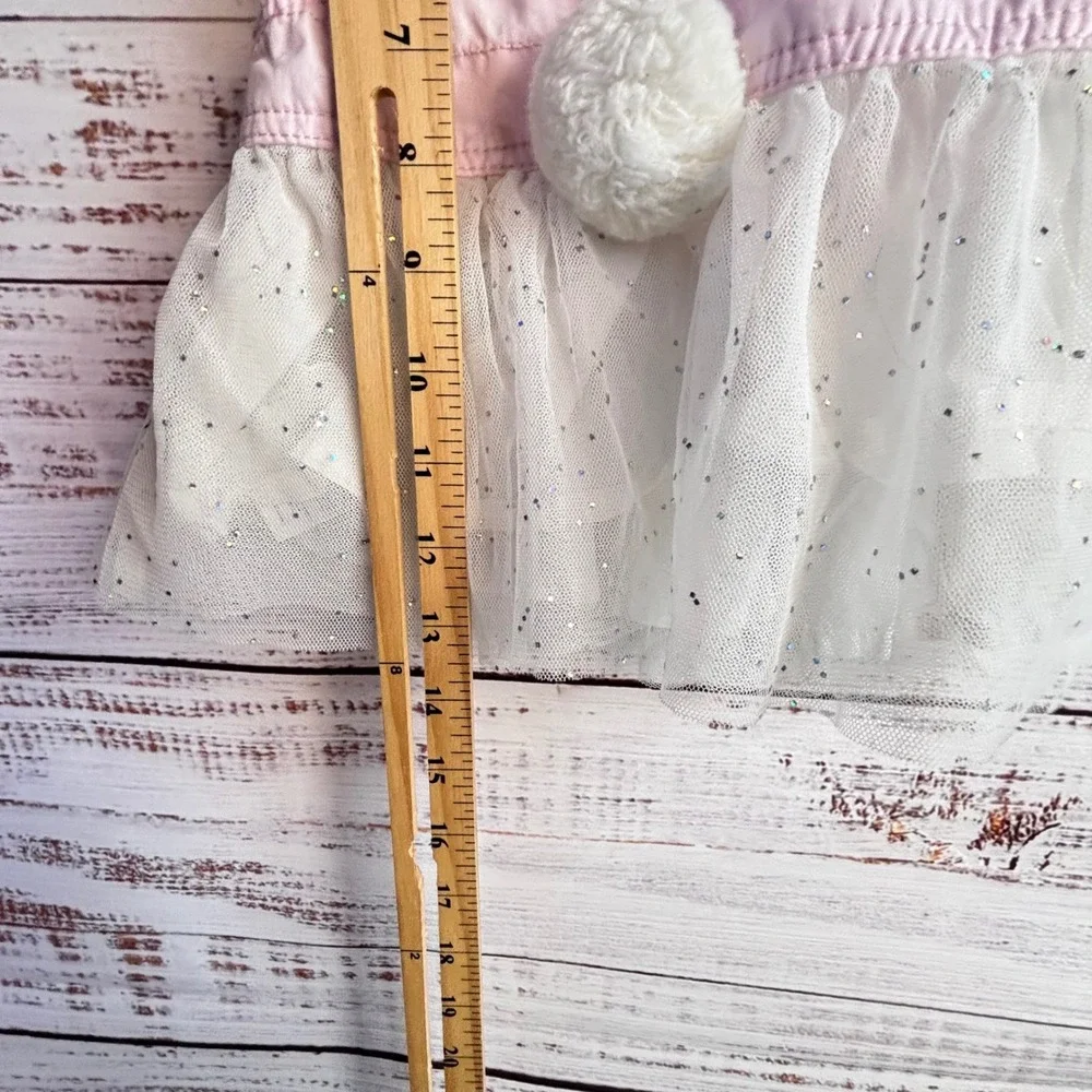 Bunny Jumper Tutu Dress OshKosh B'gosh 3M Pink White Cotton Tulle Tail
